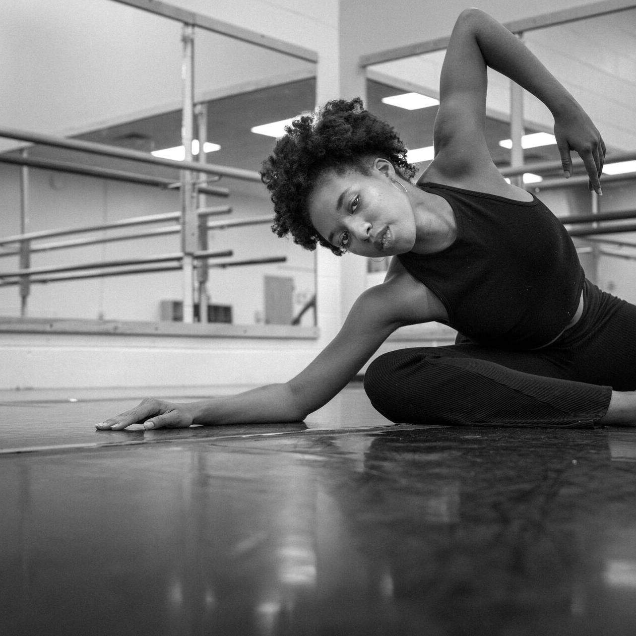 Asia Pryon in her studio